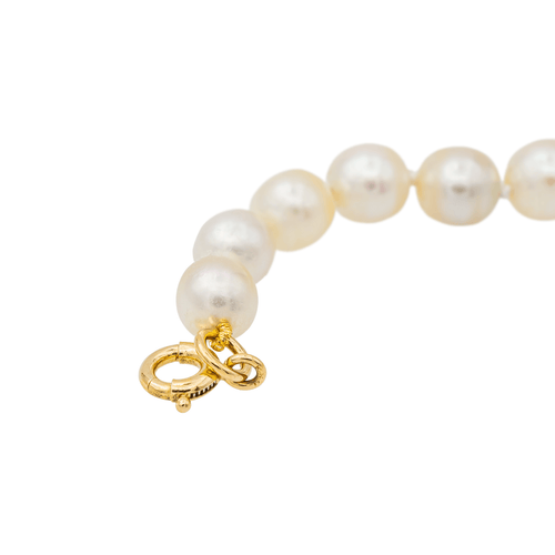 Bracelet Bracelet en or jaune 18 carats et perles de culture blanches 58 Facettes 2377022CN