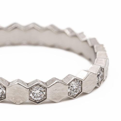 Bague 46 Chaumet Bee My Love - Bague alliance en or blanc et diamants 58 Facettes 2381950CN