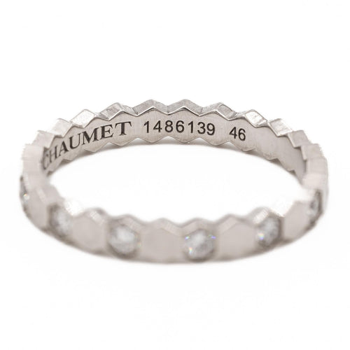 Bague 46 Chaumet Bague Alliance Bee my Love Or blanc Diamant 58 Facettes 2381950CN