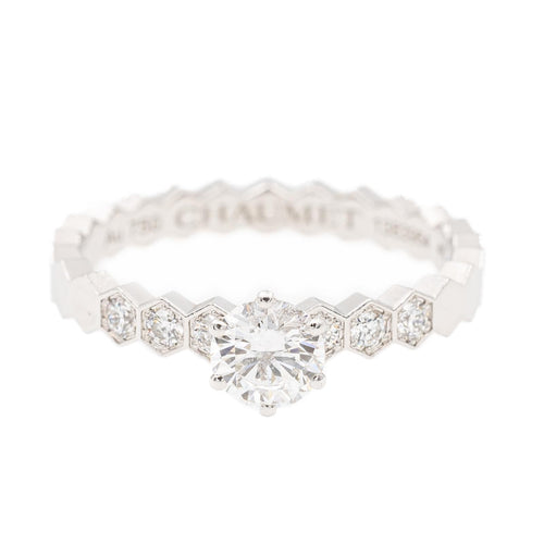 Bague 46 Chaumet Bague Solitaire Bee my Love Or blanc Diamant 58 Facettes 2381951CN