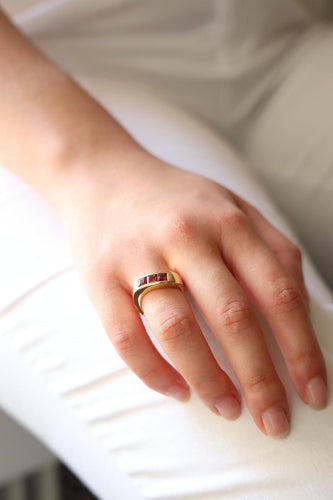 Bague 51 Criso - Bague en or jaune 18 carats et grenats 58 Facettes 2381956CN