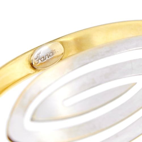 Collier Collier - Double pendentif ovale en or jaune et or blanc 18 carats 58 Facettes 23921