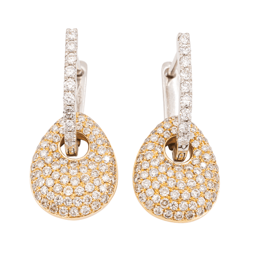 Boucles d'oreilles Boucles d'oreilles Dormeuses Or rose, Or blanc Diamant 58 Facettes 2397518CN