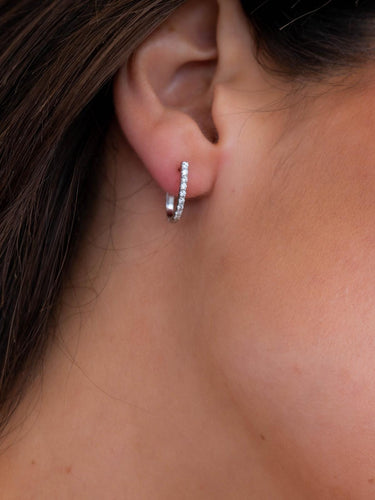Boucles d'oreilles Boucles d’oreilles dormeuses en or rose et or blanc 18 carats, diamants 58 Facettes 2397518CN