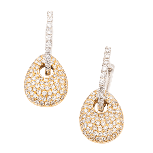 Boucles d'oreilles Boucles d'oreilles Dormeuses Or rose, Or blanc Diamant 58 Facettes 2397518CN