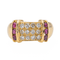 Bague 57 Bague Cocktail Or jaune Diamant, Rubis 58 Facettes 2399273CN