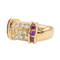 Bague 57 Bague Cocktail Or jaune Diamant, Rubis 58 Facettes 2399273CN