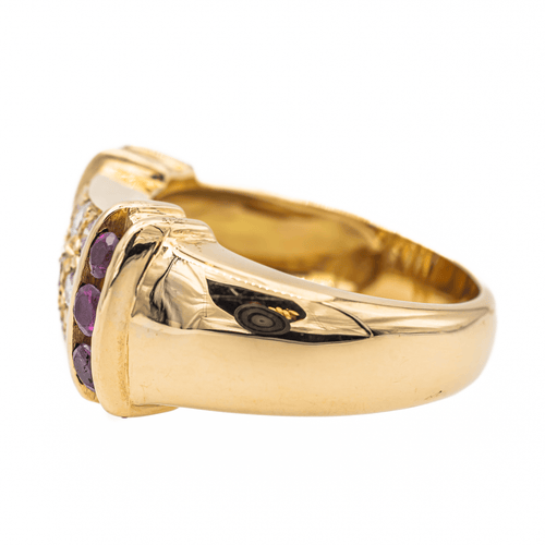 Bague 57 Bague Cocktail Or jaune Diamant, Rubis 58 Facettes 2399273CN