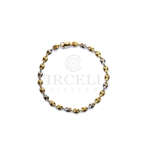 Bracelet Bracelet maille marine bicolore en or 18k 58 Facettes EC00GB270B0CE
