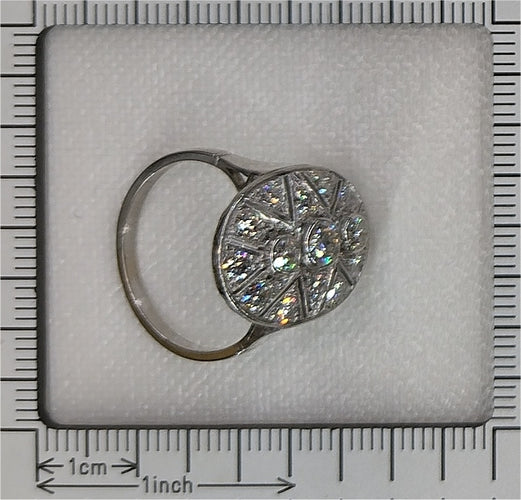 Bague 58 Bague Art déco années 1950 en platine et diamants 58 Facettes 24002-0085