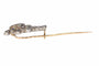 Broche Épingle rococo ancienne en or rose 18K et argent, diamants 58 Facettes 24002-0135