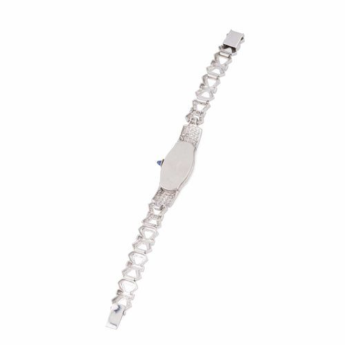 Montre Montre Art Déco ovale en platine et diamants 2,50 cts 58 Facettes 1