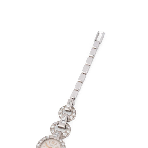 Montre Montre Art déco en platine et or gris et diamants 58 Facettes 1