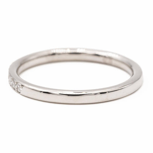 Bague 51 Bague demi-alliance en or blanc 18 carats et diamants 58 Facettes 2403196CN