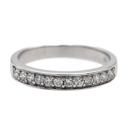 Bague 48 Bague Demi alliance Or blanc Diamant 58 Facettes 2406273CN