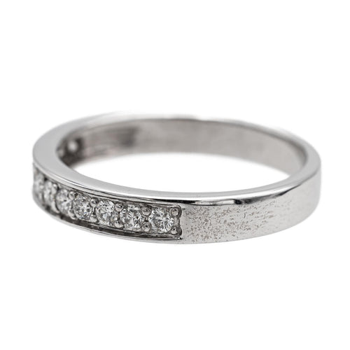 Bague 48 Bague Demi alliance Or blanc Diamant 58 Facettes 2406273CN