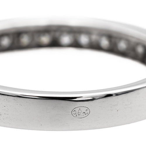 Bague 48 Bague demi-alliance en or blanc 18 carats et diamants 58 Facettes 2406273CN