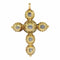 Pendentif Pendentif croix baroque en or jaune 18K et diamants 58 Facettes 24096-0095