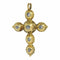 Pendentif Pendentif croix baroque en or jaune 18K et diamants 58 Facettes 24096-0095