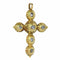 Pendentif Pendentif croix baroque en or jaune 18K et diamants 58 Facettes 24096-0095
