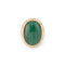 Bague 54 Bague cabochon malachite entouré de diamants en or jaune 18k 58 Facettes 1
