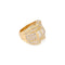 Bague 55 Bague rouleaux en or jaune 18k et diamants 3 cts 58 Facettes 1