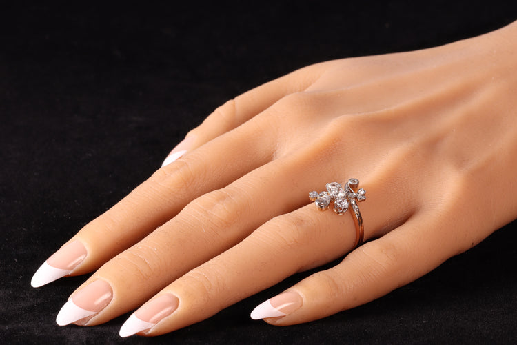 Bague 52 Bague Belle Époque croisée en or 18K et diamants 58 Facettes 24121-0294