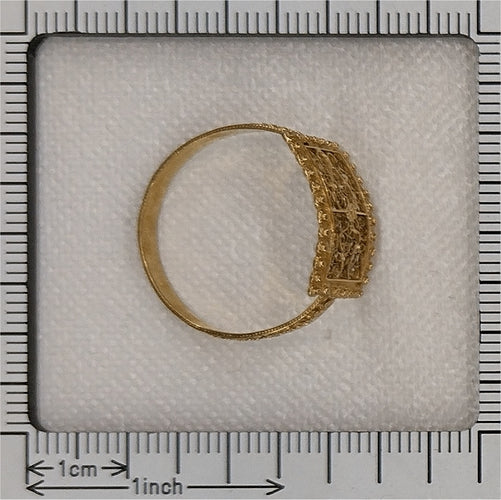 Bague 65 Bague ancienne georgienne en or jaune 18K, vers 1780 58 Facettes 24121-0303