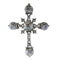 Pendentif Croix en argent rococo des années 1750 : l'art de la joaillerie 58 Facettes 24121-0345