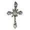 Pendentif Croix en argent rococo des années 1750 : l'art de la joaillerie 58 Facettes 24121-0345
