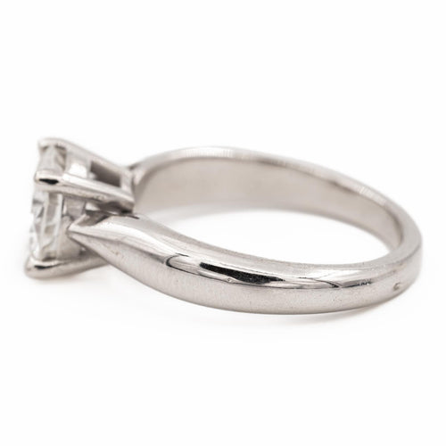 Bague 52 Bague solitaire en or blanc 18 carats avec diamant taille brillant 58 Facettes 2414341CN