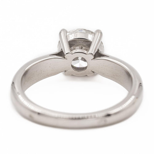 Bague 52 Bague solitaire en or blanc 18 carats avec diamant taille brillant 58 Facettes 2414341CN