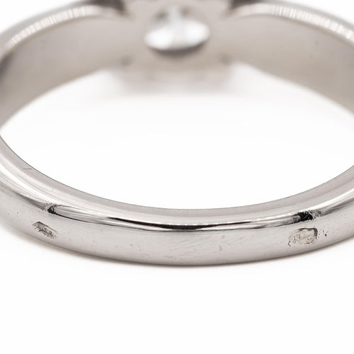 Bague 52 Bague solitaire en or blanc 18 carats avec diamant taille brillant 58 Facettes 2414341CN