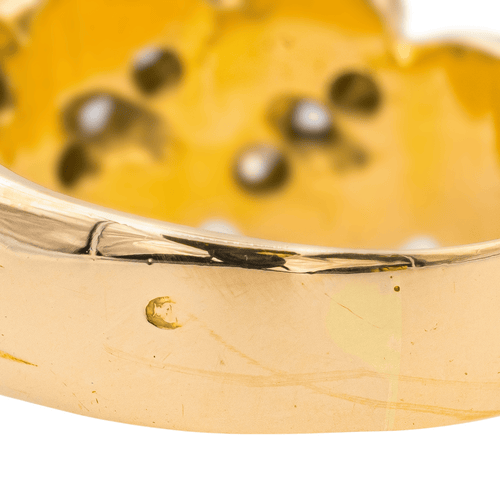 Bague 56 Bague bandeau en or jaune 18 carats sertie de diamants 58 Facettes 2414556CN