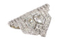 Boucles d'oreilles Clip Art déco vintage en platine et diamants 58 Facettes 24170-0331