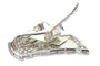 Boucles d'oreilles Clip Art déco vintage en platine et diamants 58 Facettes 24170-0331