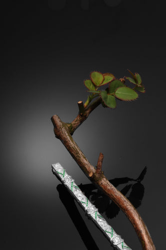 Bracelet Art déco - Bracelet en platine avec diamants et émeraudes, vers 1920 58 Facettes 24183-0148