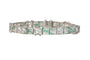 Bracelet Art déco - Bracelet en platine avec diamants et émeraudes, vers 1920 58 Facettes 24183-0148