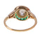 Bague 55 Bague de fiançailles Art déco vintage en or jaune 18K, platine, diamants et émeraudes 58 Facettes 24197-0155