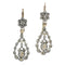 Boucles d'oreilles Boucles d'oreilles pendantes victoriennes en or jaune 18K et diamants 58 Facettes 24240-0376