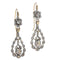 Boucles d'oreilles Boucles d'oreilles pendantes victoriennes en or jaune 18K et diamants 58 Facettes 24240-0376