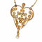 Pendentif Pendentif victorien en or rouge 18K avec diamants fancy et perle 58 Facettes 24263-0291