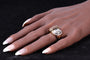 Bague 54 Bague vintage années 1950 en or 18K, platine et diamants 58 Facettes 24275-0277