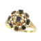 Bague 59 Bague cluster de diamants ancienne en or jaune 18K, vers 1600 58 Facettes 24278-0234