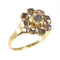 Bague 59 Bague cluster de diamants ancienne en or jaune 18K, vers 1600 58 Facettes 24278-0234