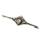 Broche Broche barrette cœur couronné en or jaune 14K et diamants taille rose 58 Facettes 24309-0272
