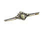 Broche Broche barrette cœur couronné en or jaune 14K et diamants taille rose 58 Facettes 24309-0272