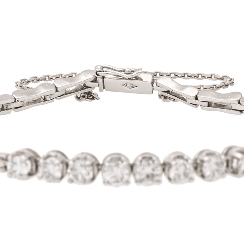 Bracelet Bracelet en or blanc 18 carats avec 8 diamants 58 Facettes 2432011CN
