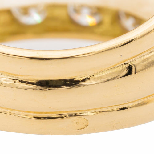 Bague 50 Bague en or jaune 18 carats avec jade jadéite et diamants 58 Facettes 2432017CN