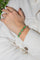 Bracelet Bracelet jonc en or jaune 18 carats avec jade jadéite et diamants 58 Facettes 2432026CN